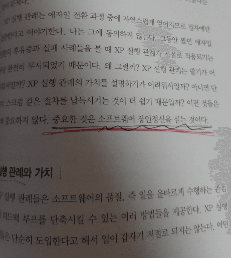 중요한 것은 소프트웨어 장인 정신을 심는 것이다